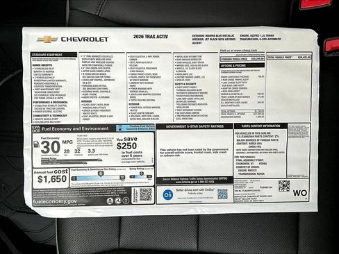 New 2026 Chevrolet Trax ACTIV w/ Driver Confidence Package image 13