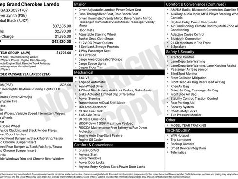 New 2025 Jeep Grand Cherokee Laredo w/ Luxury Tech Group I RWD image 15