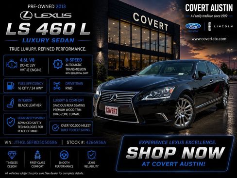 Used 2013 Lexus LS 460 L w/ Preferred Accessory Package RWD image 1