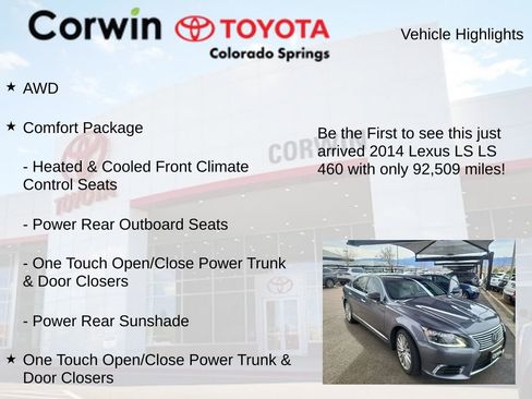 Used 2014 Lexus LS 460 460 w/ Comfort Package image 4