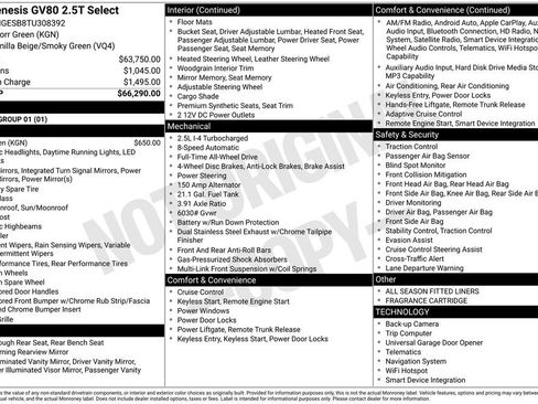 New 2026 Genesis GV80 2.5T Select image 4