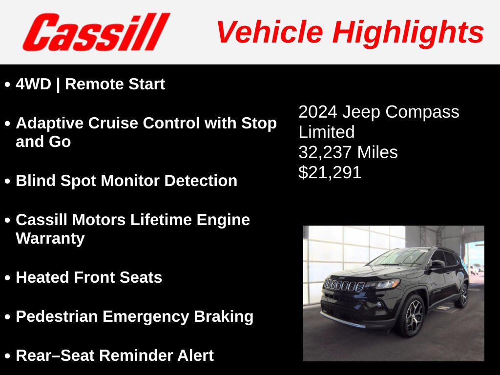 Used 2024 Jeep Compass Limited AWD/4WD image 3