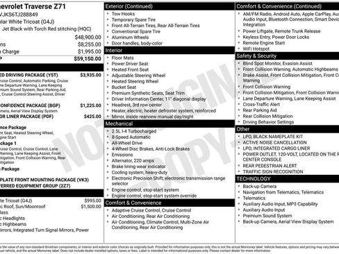 New 2026 Chevrolet Traverse Z71 w/ Enhanced Driving Package AWD/4WD image 33