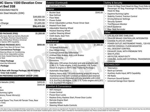 Used 2021 GMC Sierra 1500 Elevation w/ Preferred Package AWD/4WD image 10