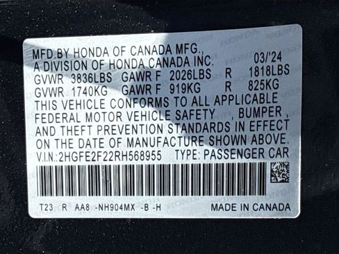 Certified 2024 Honda Civic LX image 33