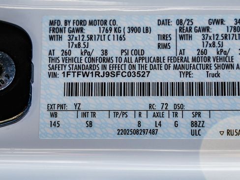 Used 2025 Ford F150 Raptor w/ Equipment Group 803A Raptor R image 28