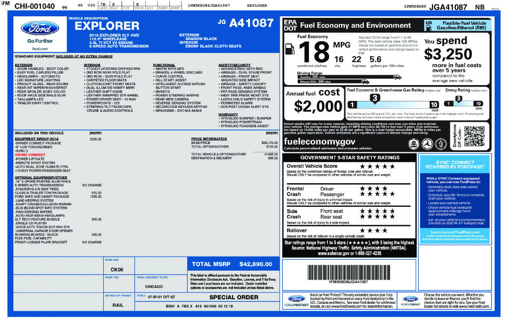 Used 2018 Ford Explorer XLT w/ Equipment Group 201A AWD/4WD image 6
