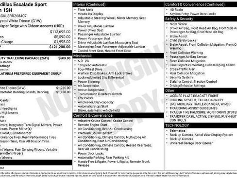 Certified 2024 Cadillac Escalade Sport Platinum w/ Heavy-Duty Trailer Package image 30