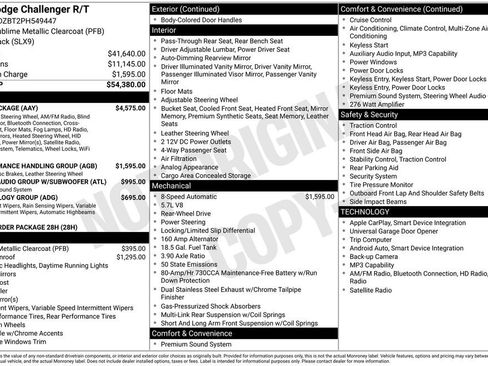 Used 2023 Dodge Challenger R/T w/ Plus Package RWD image 33