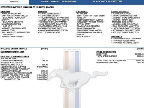 New 2026 Ford Mustang GT Premium RWD image 2
