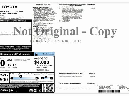 Used 2026 Toyota Sequoia SR5 w/ TRD Off-Road Package image 4