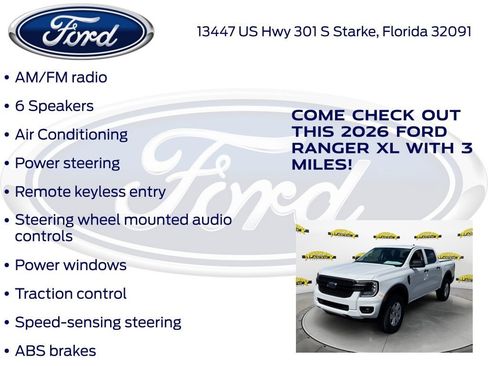 New 2026 Ford Ranger XL w/ Trailer Tow Package RWD image 20