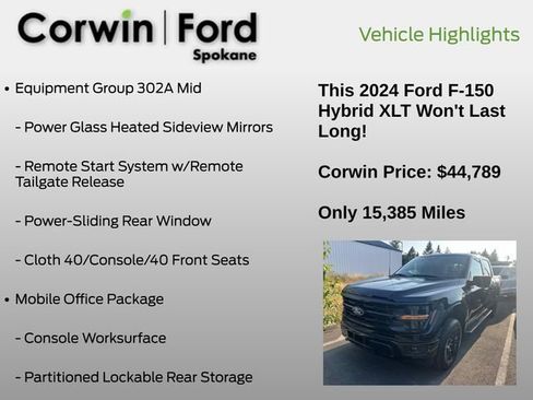 Used 2024 Ford F150 XLT w/ Equipment Group 302A MID AWD/4WD image 13