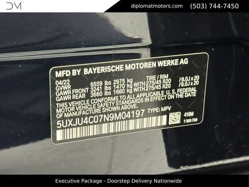 Used 2022 BMW X5 M50i w/ Executive Package AWD/4WD image 54