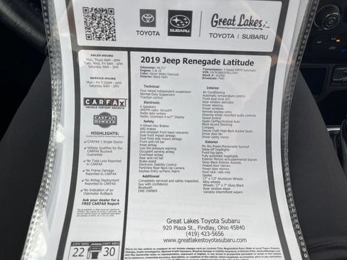 Used 2019 Jeep Renegade Altitude w/ Quick Order Package 2XM FWD image 27