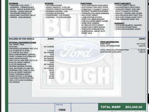 Used 2021 Ford Transit 350 148 High Roof Extended AWD w/ Load Area Protection Package image 5