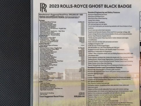 Used 2023 Rolls-Royce Ghost Black Badge w/ Black Badge Ghost Package AWD/4WD image 23