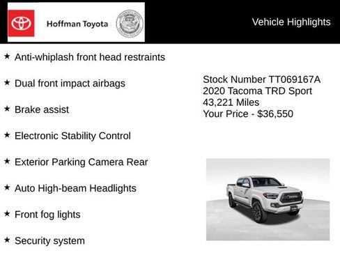 Used 2020 Toyota Tacoma TRD Sport AWD/4WD image 25