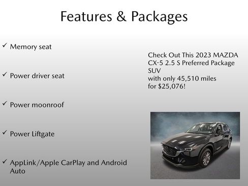 Used 2023 MAZDA CX-5 AWD 2.5 S w/ Preferred Package image 4