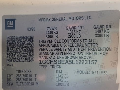 Used 2020 Chevrolet Colorado W/T w/ WT Convenience Package image 33