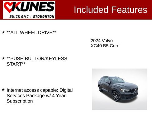 Used 2024 Volvo XC40 B5 Core image 3