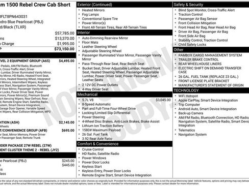 Used 2023 RAM 1500 Rebel w/ Rebel Level 2 Equipment Group AWD/4WD image 4