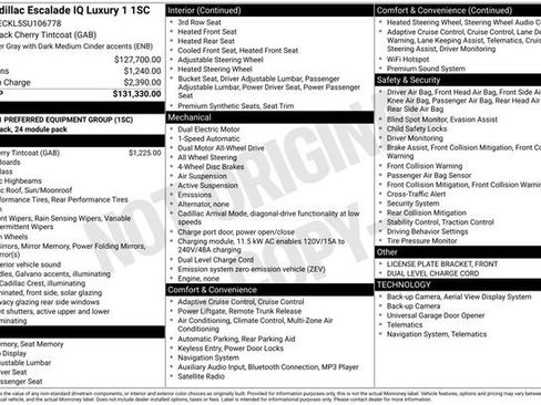 New 2025 Cadillac Escalade IQ Luxury 1 image 10