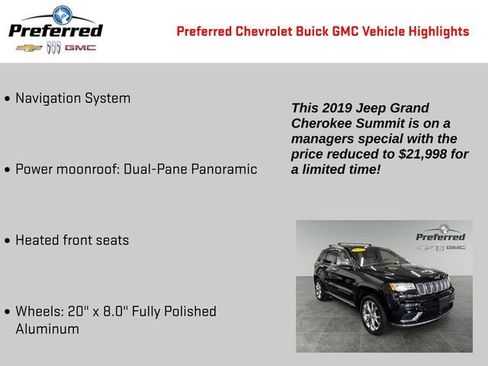 Used 2019 Jeep Grand Cherokee Summit AWD/4WD image 2