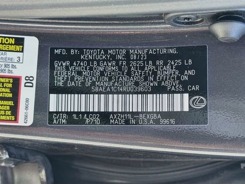 Used 2024 Lexus ES 300h w/ Technology Package FWD image 44