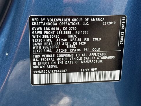 Used 2019 Volkswagen Atlas SEL AWD/4WD image 58