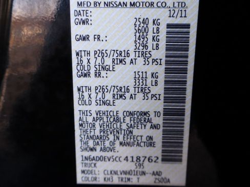 Used 2012 Nissan Frontier PRO-4X w/ Pro-4x Luxury Pkg image 47