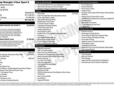 New 2026 Jeep Wrangler Unlimited Sport AWD/4WD image 38