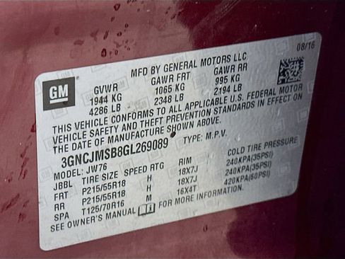 Used 2016 Chevrolet Trax LTZ w/ LPO, Cargo Package image 32