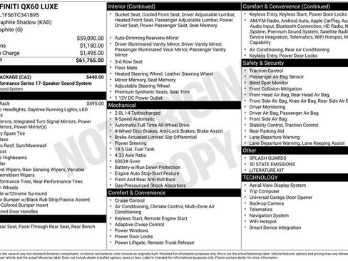 Certified 2026 INFINITI QX60 Luxe w/ Cargo Package AWD/4WD image 42