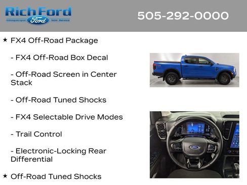 Certified 2025 Ford Ranger XLT w/ FX4 Off-Road Package AWD/4WD image 28