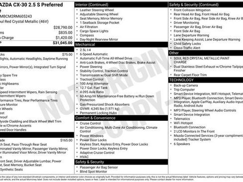 Used 2024 MAZDA CX-30 AWD 2.5 S w/ Preferred Package image 4