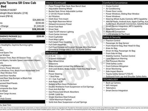 Used 2020 Toyota Tacoma SR w/ SR Convenience Package RWD image 1