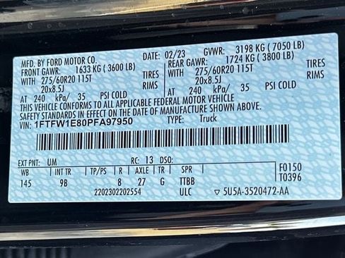 Used 2023 Ford F150 Platinum w/ Equipment Group 701A High AWD/4WD image 32