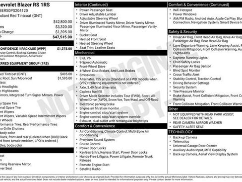 Used 2023 Chevrolet Blazer RS w/ Driver Confidence II Package image 32