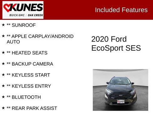 Used 2020 Ford EcoSport SES AWD/4WD image 2