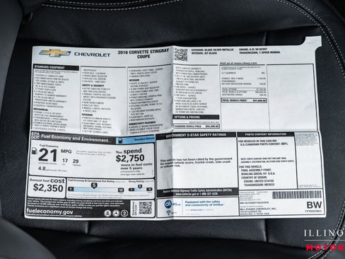 Used 2016 Chevrolet Corvette Stingray Coupe w/ Battery Protection Package image 38