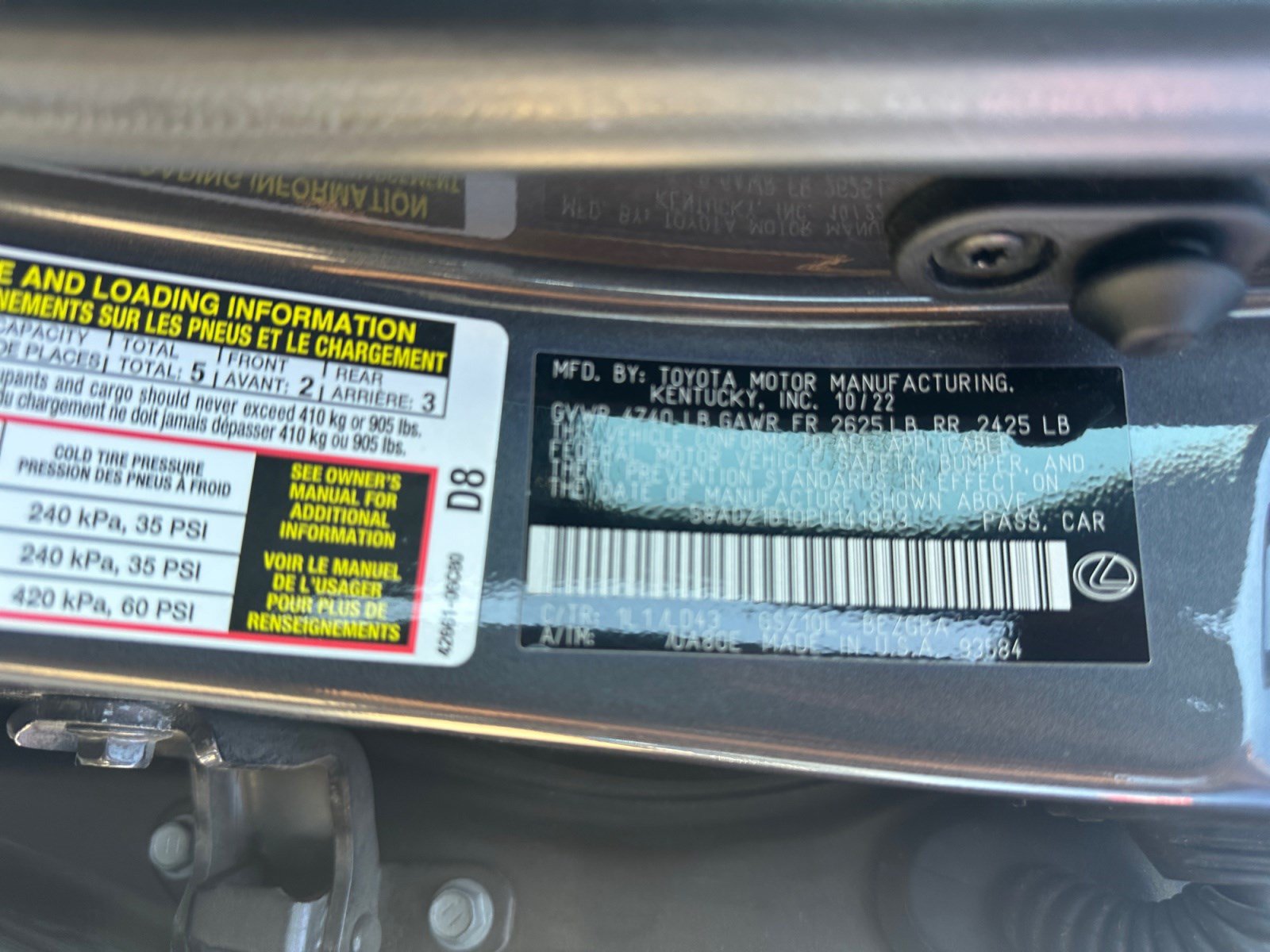 Used 2023 Lexus ES 350 w/ Premium Package FWD image 25
