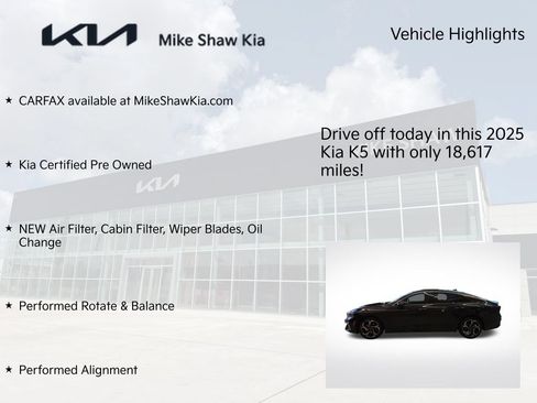 Certified 2025 Kia K5 GT-Line w/ GT-Line Premium Package FWD image 9