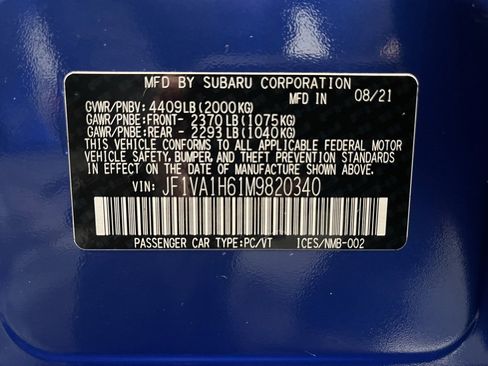 Used 2021 Subaru WRX Limited w/ Popular Package #3 (IZT) image 23