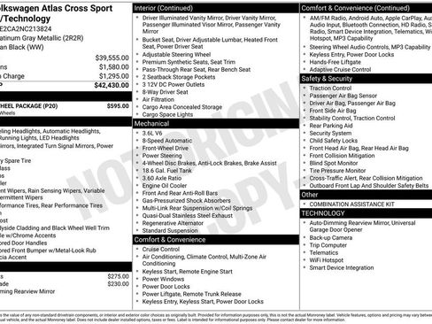 Used 2022 Volkswagen Atlas Cross Sport SE w/ Black Wheel Package image 2