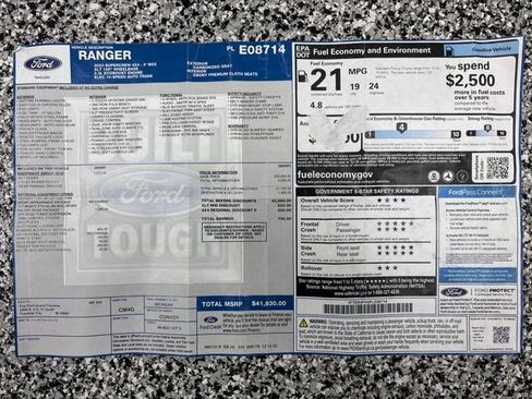 Used 2023 Ford Ranger XLT w/ Equipment Group 301A Mid image 57