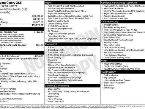 Used 2021 Toyota Camry XSE w/ Navigation Package image 5