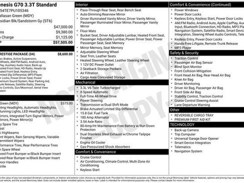 Used 2023 Genesis G70 3.3T w/ Sport Prestige Package image 10