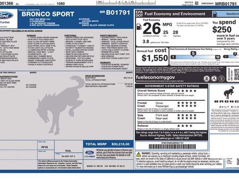 Used 2021 Ford Bronco Sport Big Bend image 35