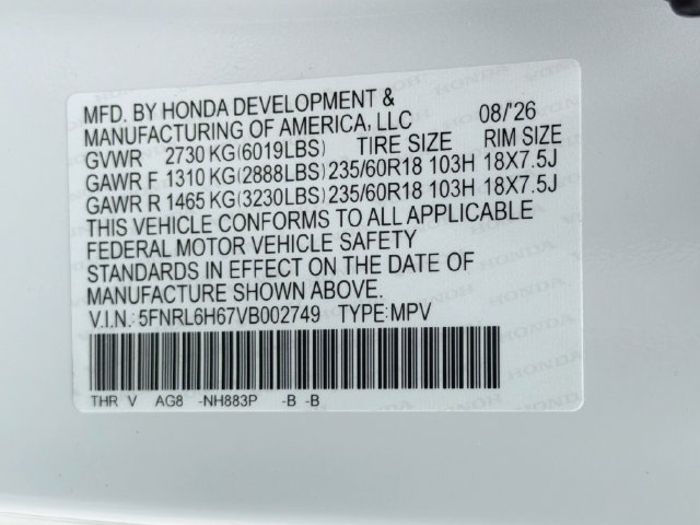 New 2027 Honda Odyssey EX-L image 32